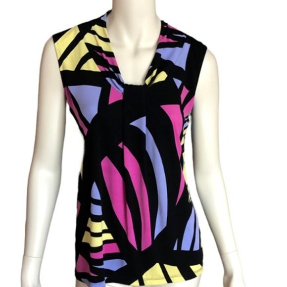 Dana Buchman Tops - Dana Buchman Abstract Sleeveless Stretch Tank Top Blouse | Size S